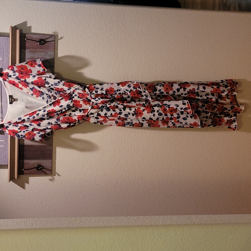 Espresso floral printed dress